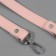 Handle for a bag, with carbines, 60 ± 1 cm × 2 cm, pale pink color