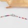 Beads ball No. 2 faceted "spinel", colored in silver, 45 cm with an extension cm 5 cm