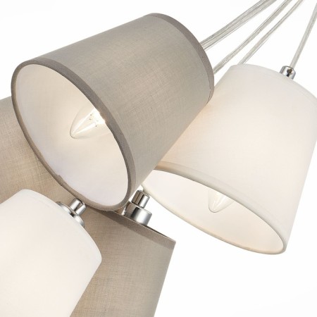 Suspended EVOLUCE lamp. Sle300403-05. Prato. 5x40 watts, E14, 40x40 cm, chromium color-8