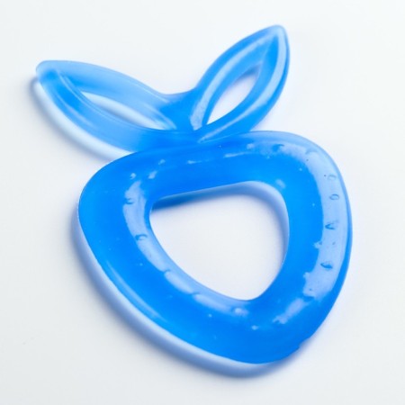 Silicone teether "strawberry", mix color, button-11