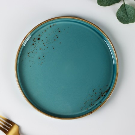 Porcelain plate with a magistro "Cerera" side, d = 20 cm, blue color