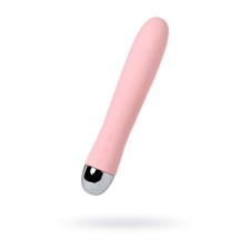Vibrator with heating function and pulsating balls Fahrenneit, silicone, pink color, 19 cm