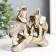 Polystone souvenir "Elephants on stone in blankets with flowers" 14.5x3.8x13 cm