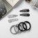 Hair set "Mira" (4 invisibility-5 cm, 8 elastic bands-3.5 cm) gray-black