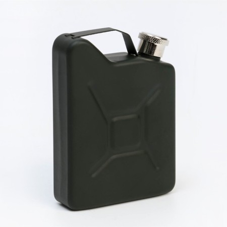 Flood for alcohol and water "Canister", stainless steel, gift, army, 150 ml-1