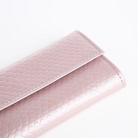 Women's wallet on the button, lavender color-2