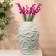 Vase for flowers Interior "Wave" color white 39 x 27 x 27 cm