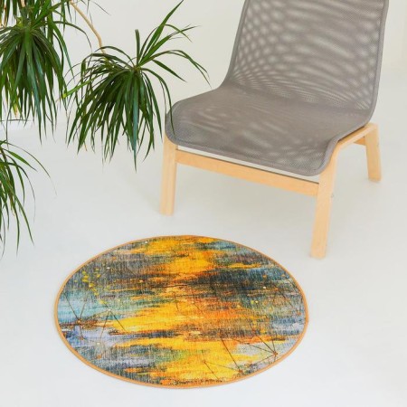 Loire Dolyana Rug for the House, yellow color, chick edging-6