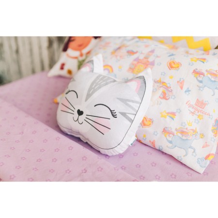 Pillow decorative baby I am KISA, 35x32 cm, velor, 250g/m2-8