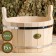 Gang of linden, 15 liters, round, stainless hoop, "Dobroparov"