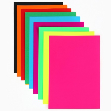 Color cardboard Tonir, A4, 34 sheets, 20 colors (ordinary, pastel, neon) 180 g/m-5