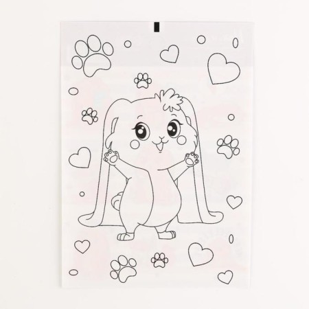 Paper stickers "Cute animals", with coloring on the back, 11 × 15.5 cm-3