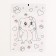 Paper stickers "Cute animals", with coloring on the back, 11 × 15.5 cm
