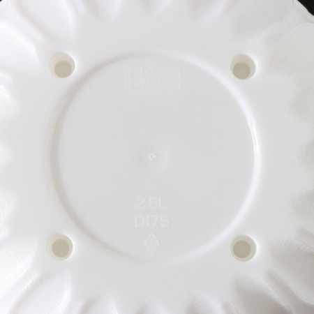 Pot for flowers with a pallet "Wave", 2.5 l, d = 17.5 cm, snow -white color-4