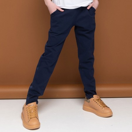 Брюки для девочек, рост 146 см, цвет джинс