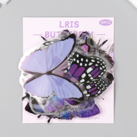 Stickers for creativity PLC PVC "Magic butterflies" set 40 pcs 9x10.5 cm-4