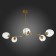 Suspended EVOLUCE lamp. Sle154823-05. Rametto. 5x40 watts, E27, 139x78x33 cm, golden color
