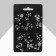 Brooch "Flowers" Mini, Mix shape, black and white color in silver (indivisible packing 12 pcs., Price per pcs.)