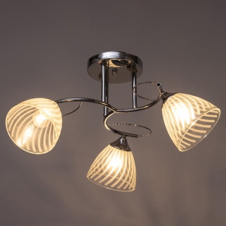 Chandelier "Nora" 3x60W E27 chrome 52x52x26cm-2
