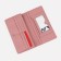Women's wallet on the button, pink color