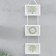 Triple photo frame on braid L-3 10x15 cm white (plastic screen)