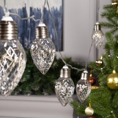 Garland “thread” 3 m with nozzles “bumps of cones”, ip20, transparent thread, 80 LED, white glow, 8 modes, 220 V-1