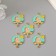Decor for creativity metal, enamel "Dinosaur and asterisk" 2.7x2.1 cm