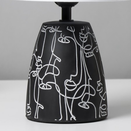 Pablo table lamp 1x40W E27 Black and white 18x18x30 cm Risalux-1