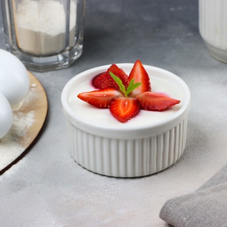 Ramekin ceramic "Julien", 9.5 x 4.5 cm, 200 ml, white color-3