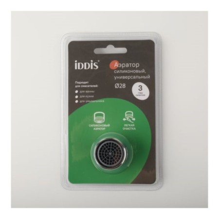 IDDIS 996S28B1SM, external thread, d = 28 mm, silicone, chromium-4