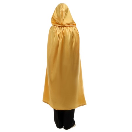 Carnival cloak adult, satin, color golden length 120cm-2