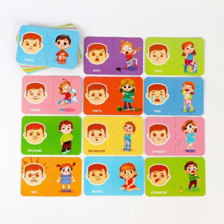 Board game "Smart Puzzles. Emotions ", 20 cards-2