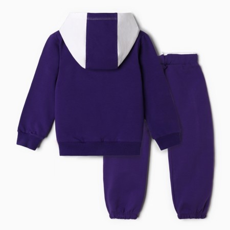 Kit for girls (sweatshirt, trousers), purple color, height 98 cm-9