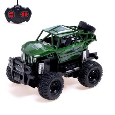 Army radio -controlled jeep, works on batteries, green color