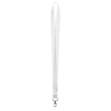 Badge tape width-20 mm, length-90cm with metal carbine, white