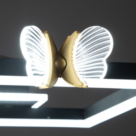 LUSTER "Butterflies UNO" 36W LED 6000K Black 45x45x6cm Bayerlux-8