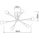 Ceiling chandelier Arte Lamp Alastor A5435PL-6WH, E27, 6x40 W, 65x65x22 cm, white