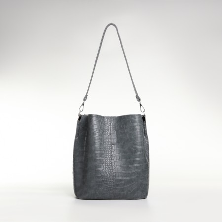 Women's bag on magnet Textura, average size, color gray