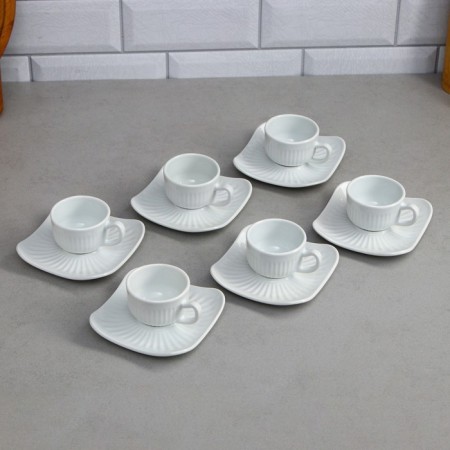 Laren coffee service, 12 items, 6 cups 85 ml, porcelain, Iran-1