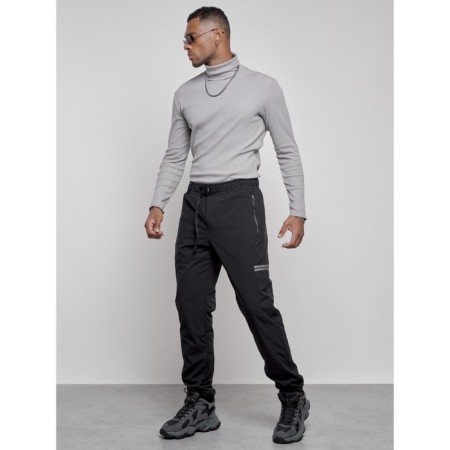 Warm pants, size 52, black color-1