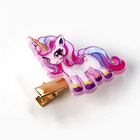 Hair hairpin -spinning "Unicorn", 4 x 3 cm-3