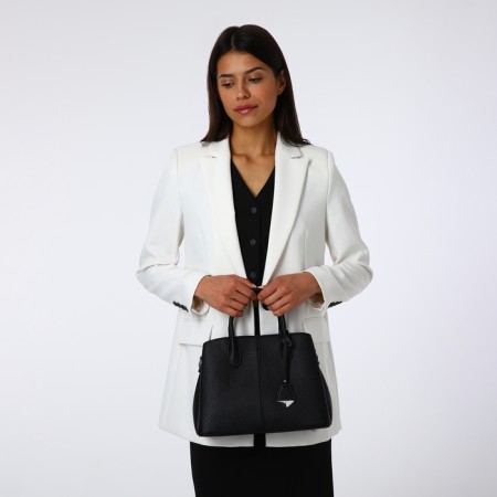 Women's bag on magnet Textura, average size, black color-1