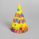 Paper caps “Happy Birthday! Flowers ", set 6 pcs., 16 cm