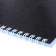 Notebook of 48 sheets in a cage, on the crest of Metallic "Black", Bumvinyl