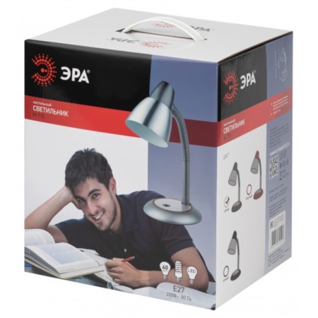 E27, 40W desktop lamp, gray color-7