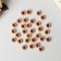 Decor for creativity plastic "Deep red flower" set 30 pcs 1x1x0.5 cm
