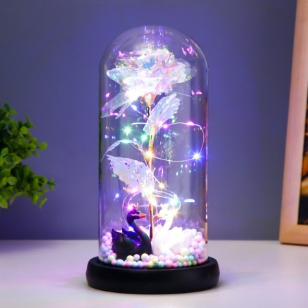 Nightlight "Flower and Swans" LED from batteries 3haaa 11x11x22 cm