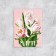 Congratulatory card "Tulips", March 8, 8 x 6 cm
