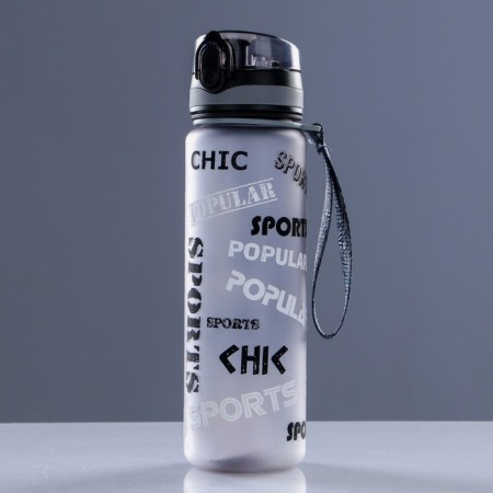 Water bottle, 600 ml, Popular, with a sieve for fruits, 23 x 6 cm, gray-6
