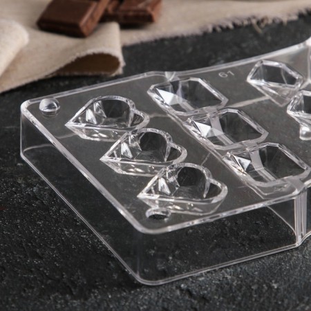 Chocolate form "Gems", 15 cells, 20 × 12 × 2.5 cm-1